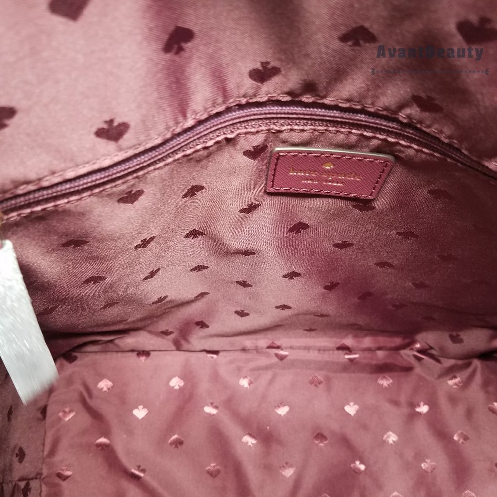 Kate Spade Penny Greta Court Cherrywood Tote New - Picture 3 of 15